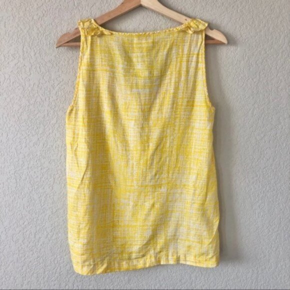 Kate Spade Maddie Silk Yellow Ruffle Tank Top 8 - Picture 3 of 8